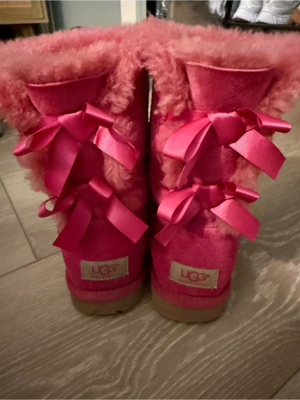UGG Pink Shearling Winter Boots - Picture 3 of 4